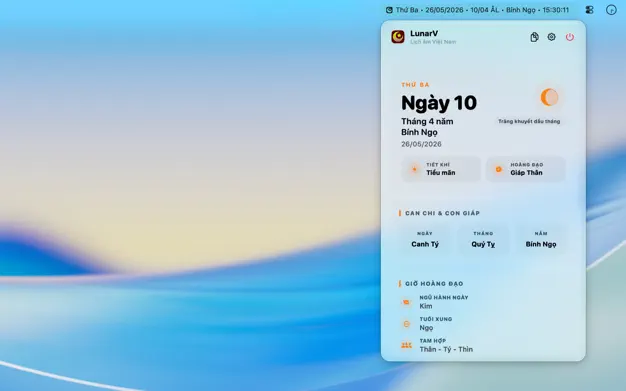 LunarV - Lịch Âm Việt Nam screenshot