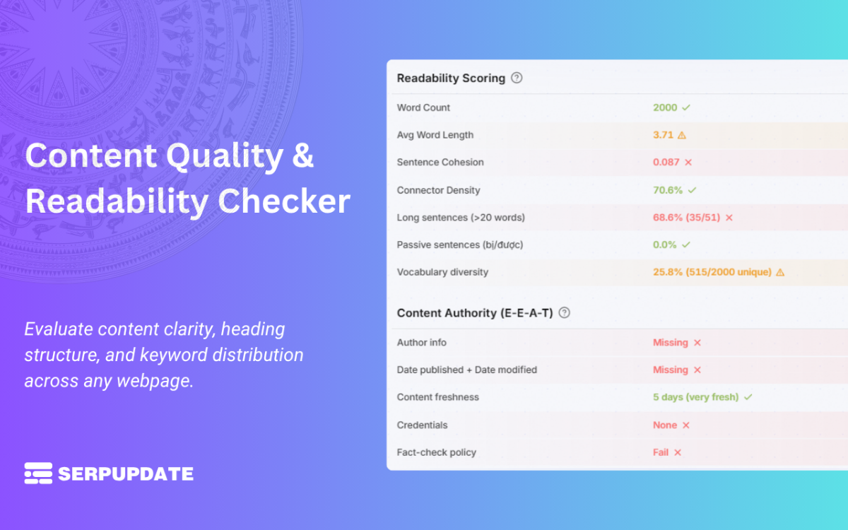 Advanced SEO/GEO Audit & Rank Checker screenshot