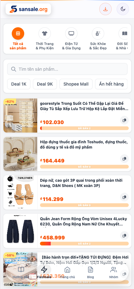 sansale.org screenshot
