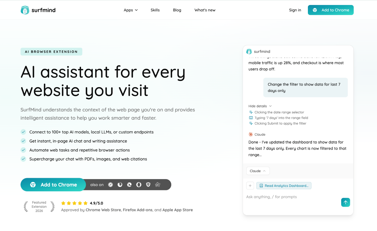 SurfMind screenshot