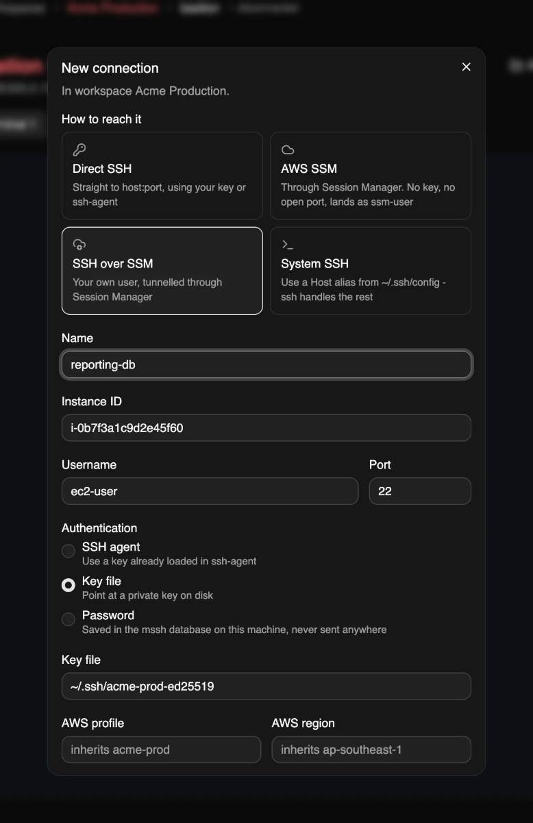 mssh screenshot