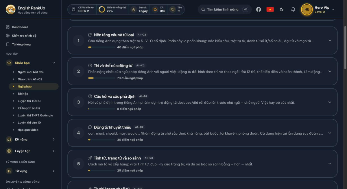 English RankUp screenshot