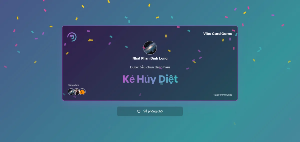 Vibe Card Game screenshot