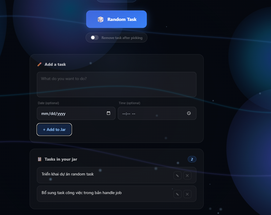 random task simple screenshot