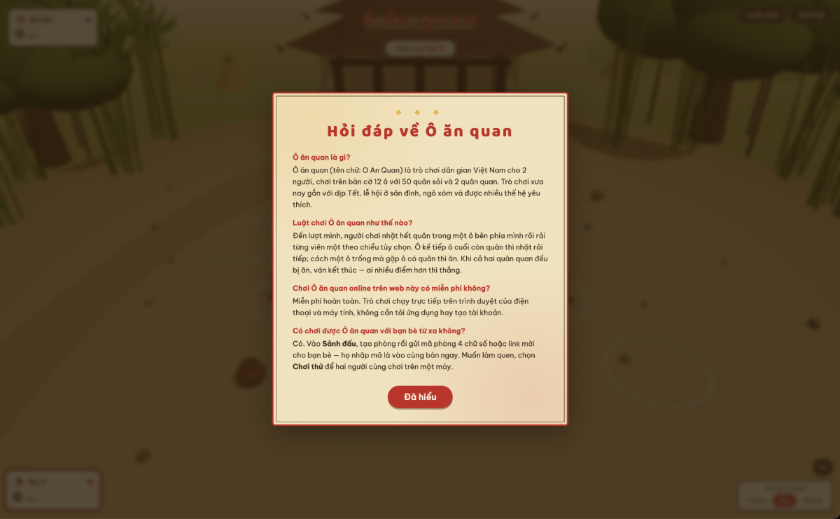 Ô Ăn Quan Online screenshot
