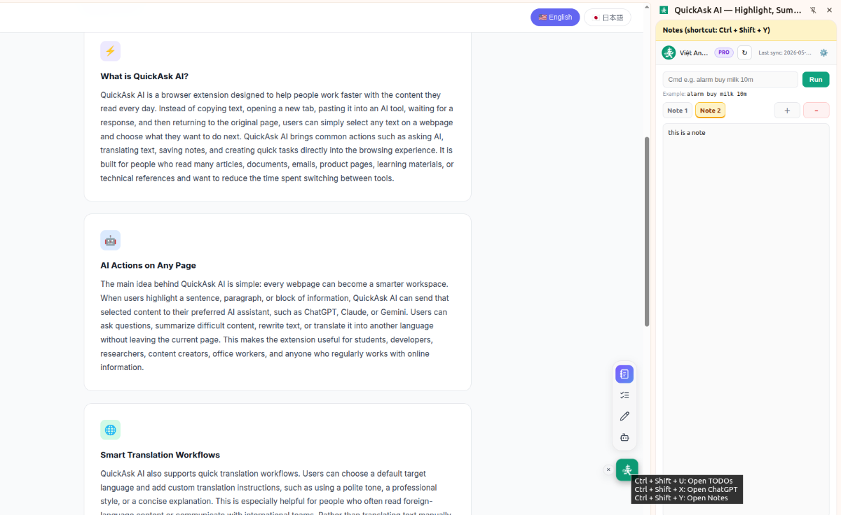QuickAsk AI screenshot