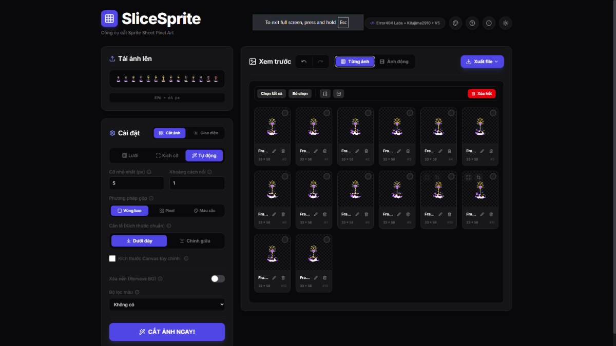 SliceSprite Tool screenshot