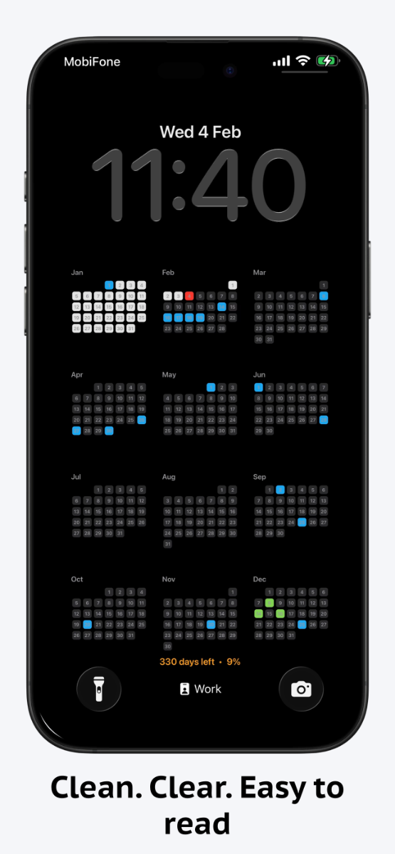 LockScreen Calendar Maker screenshot