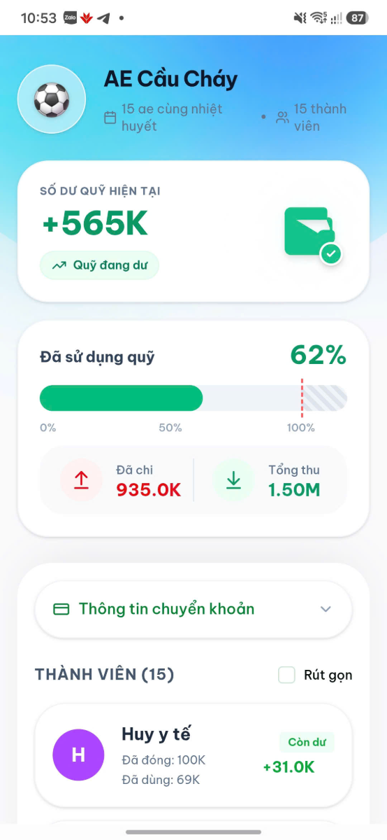 Quỹ Ăn Chơi screenshot