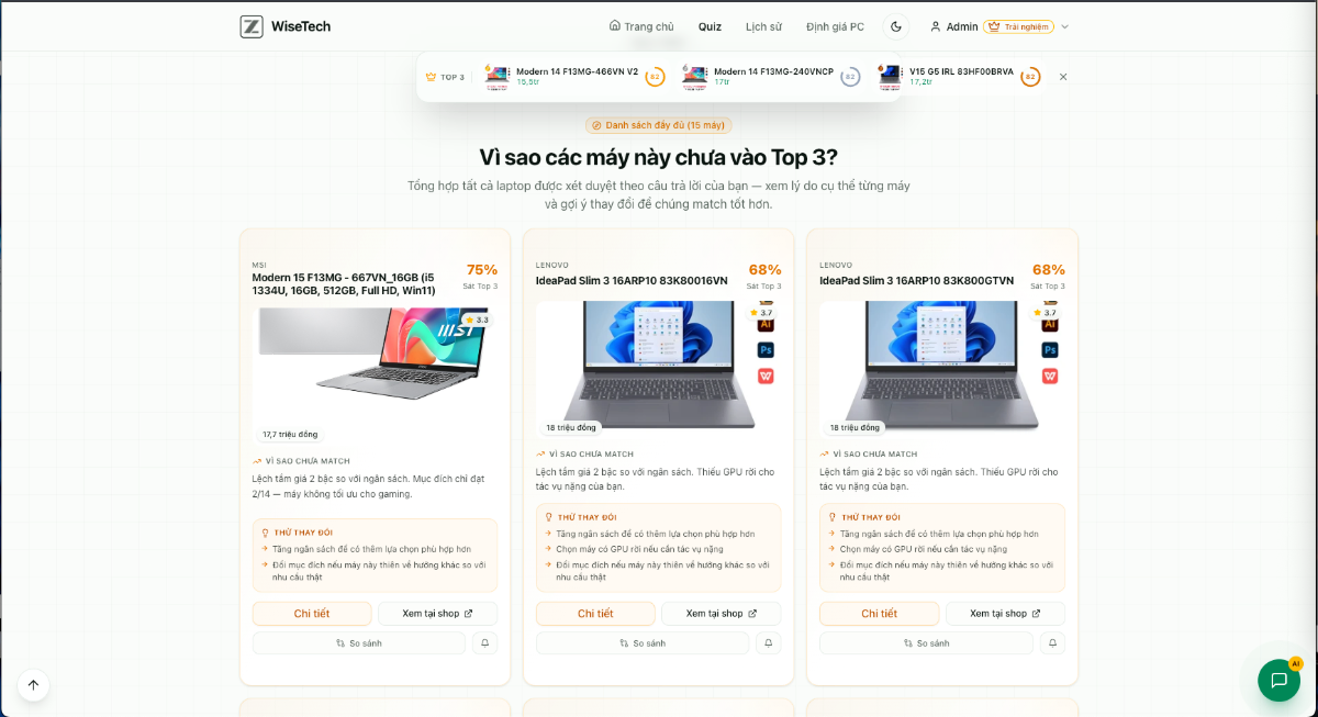 WiseTech screenshot