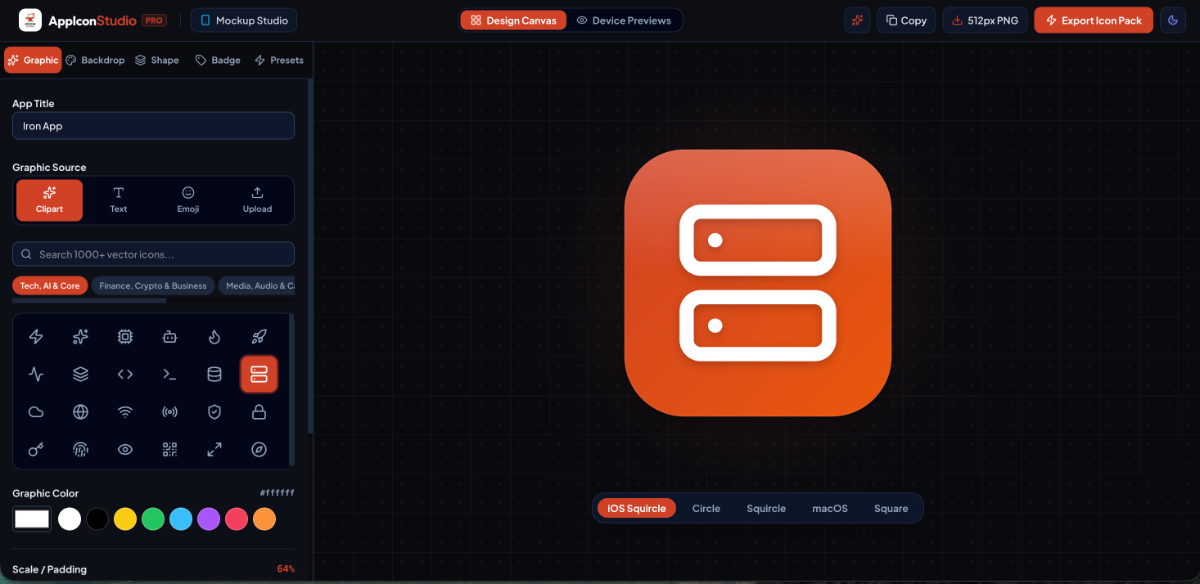 Iron Studio screenshot