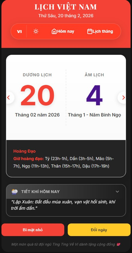 Lịch Việt Tối Giản screenshot