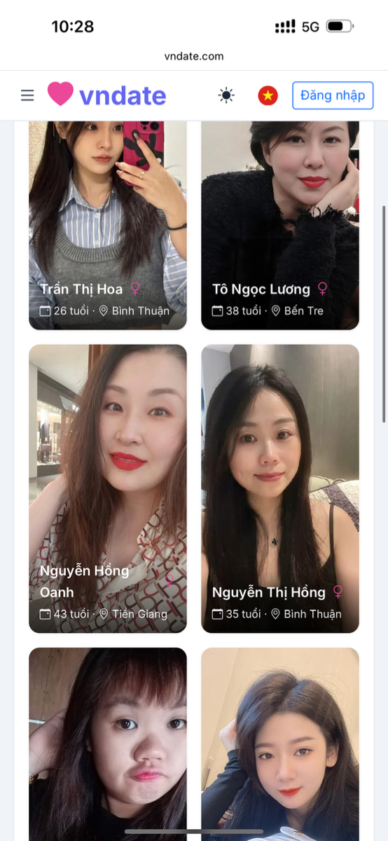 vndate.com screenshot