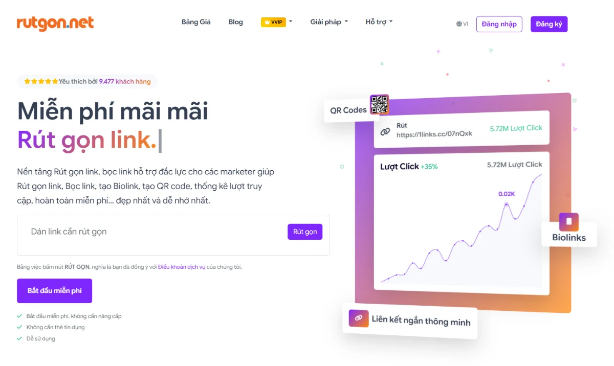 Rút Gọn Link, Bọc Link screenshot