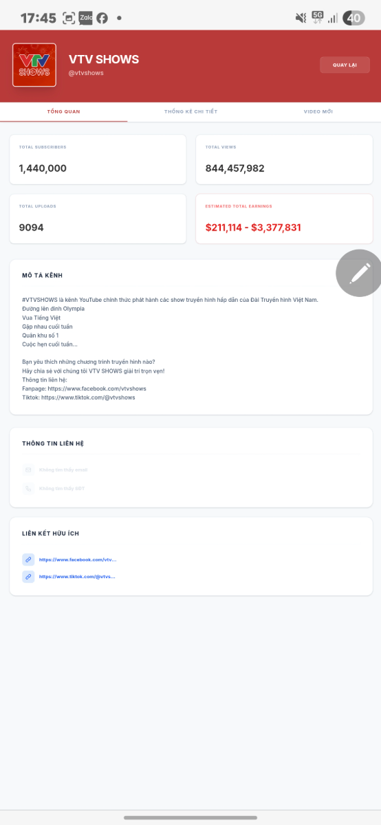 Vntrending screenshot