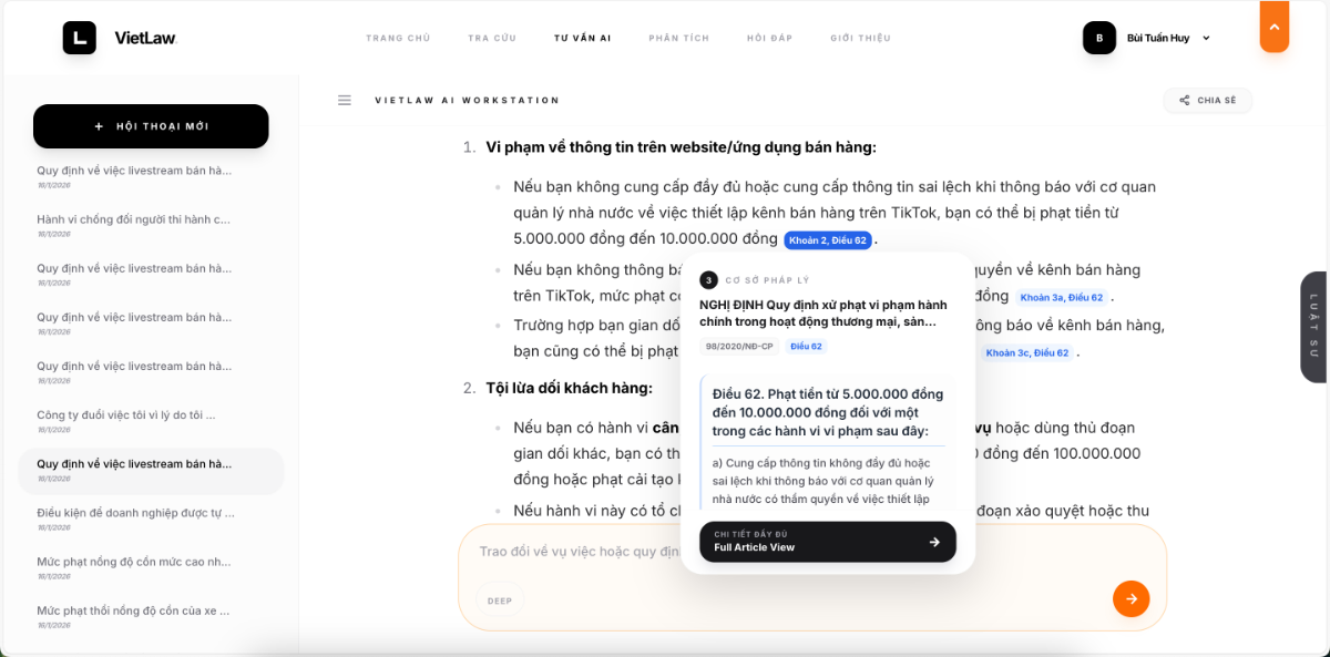 VietLaw AI screenshot