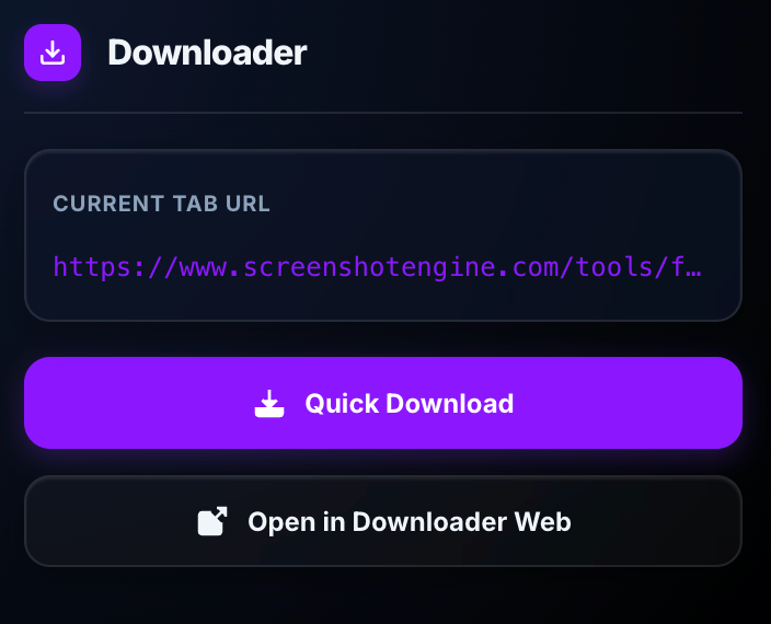 Downloader screenshot