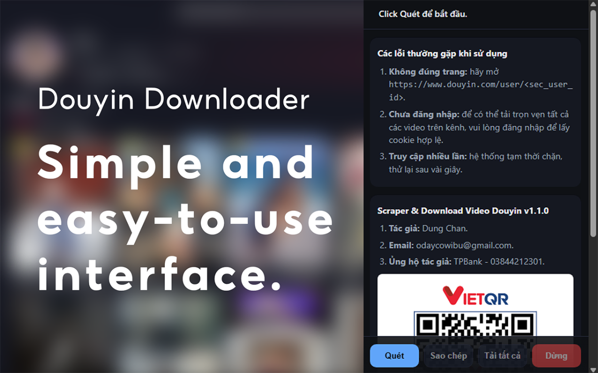 Công cụ tải tất cả video trên Douyin screenshot