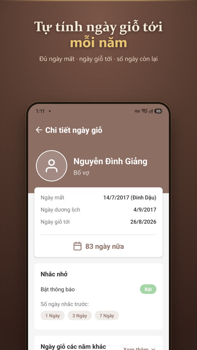 Lịch Âm Gia Đình screenshot
