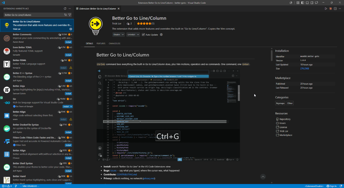 Better Go to Line/Column screenshot