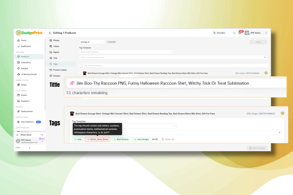 DodgePrint screenshot