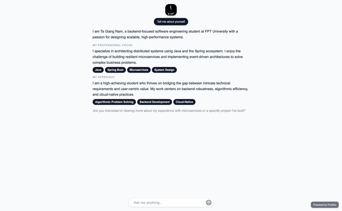Profolio AI screenshot