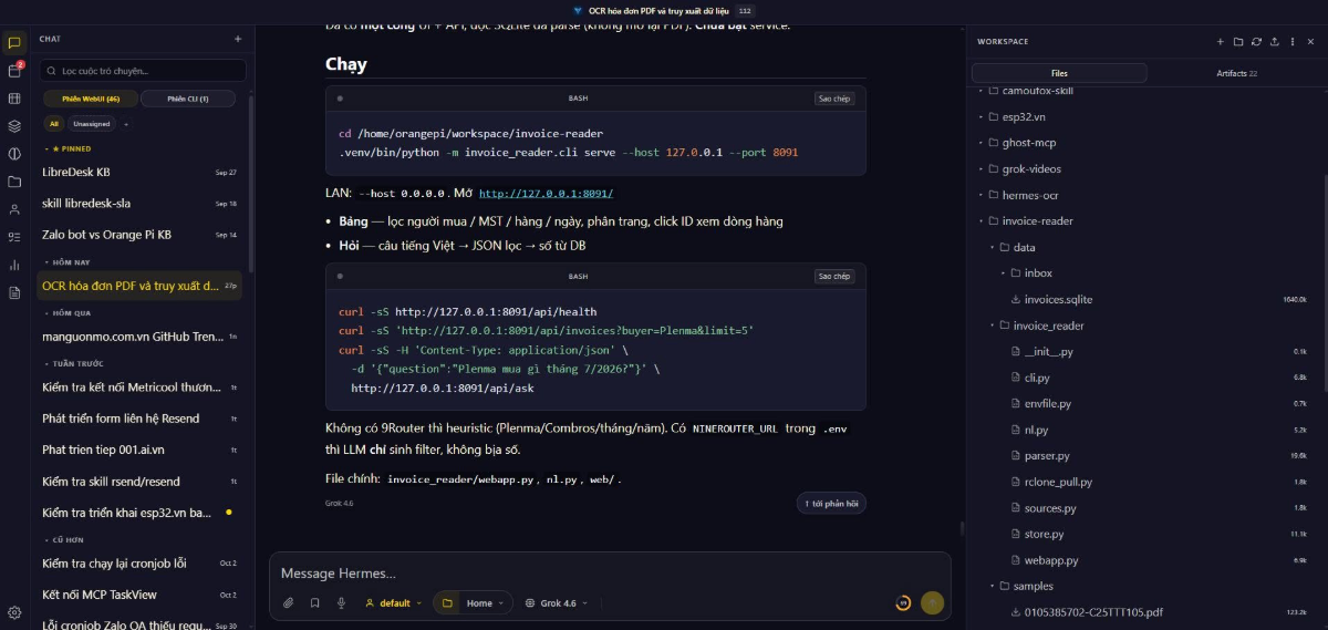 Hermes AI Box screenshot