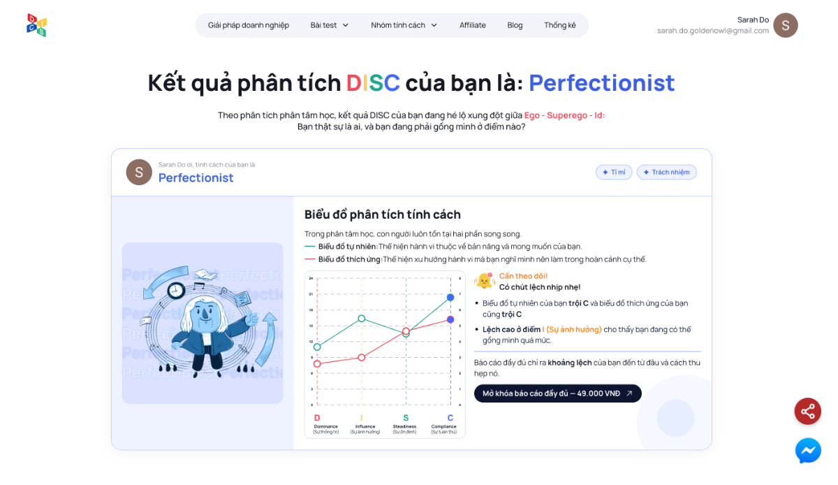 Trắc nghiệm tính cách DISC screenshot