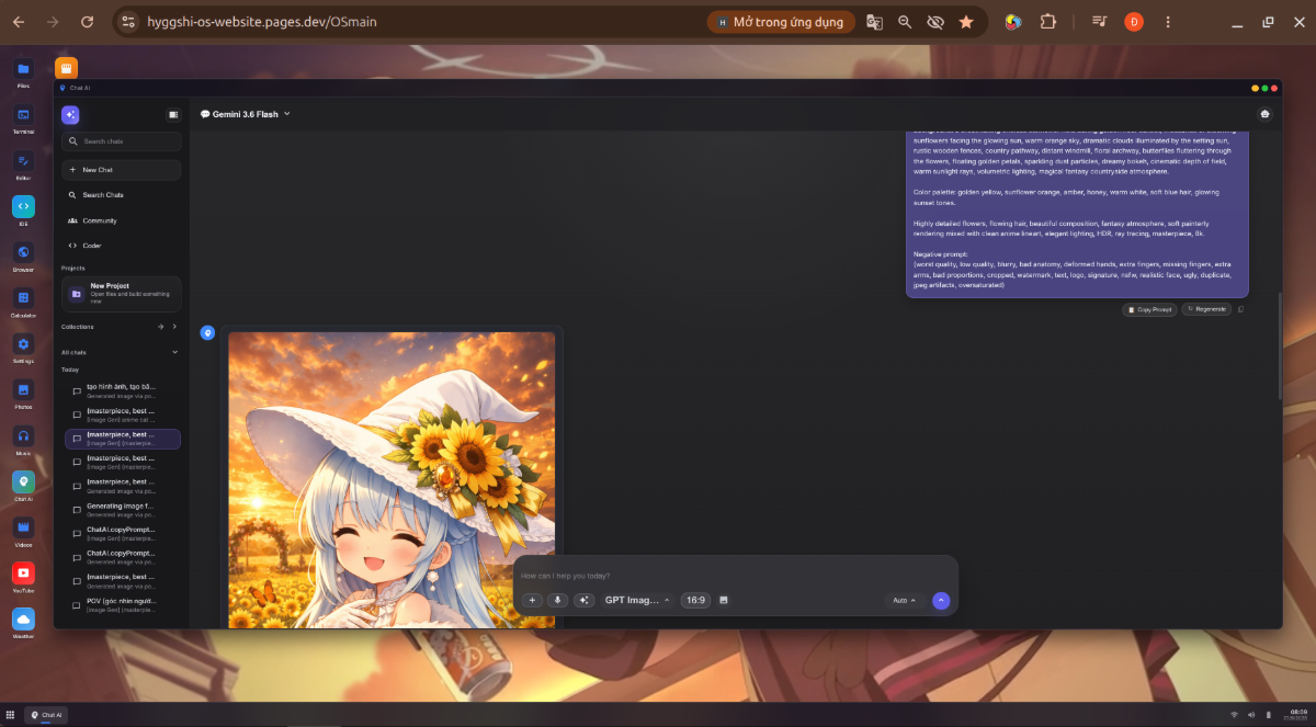 Hyggshi OS Web Edition screenshot