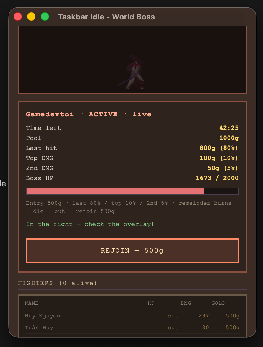 Taskbar Idle screenshot