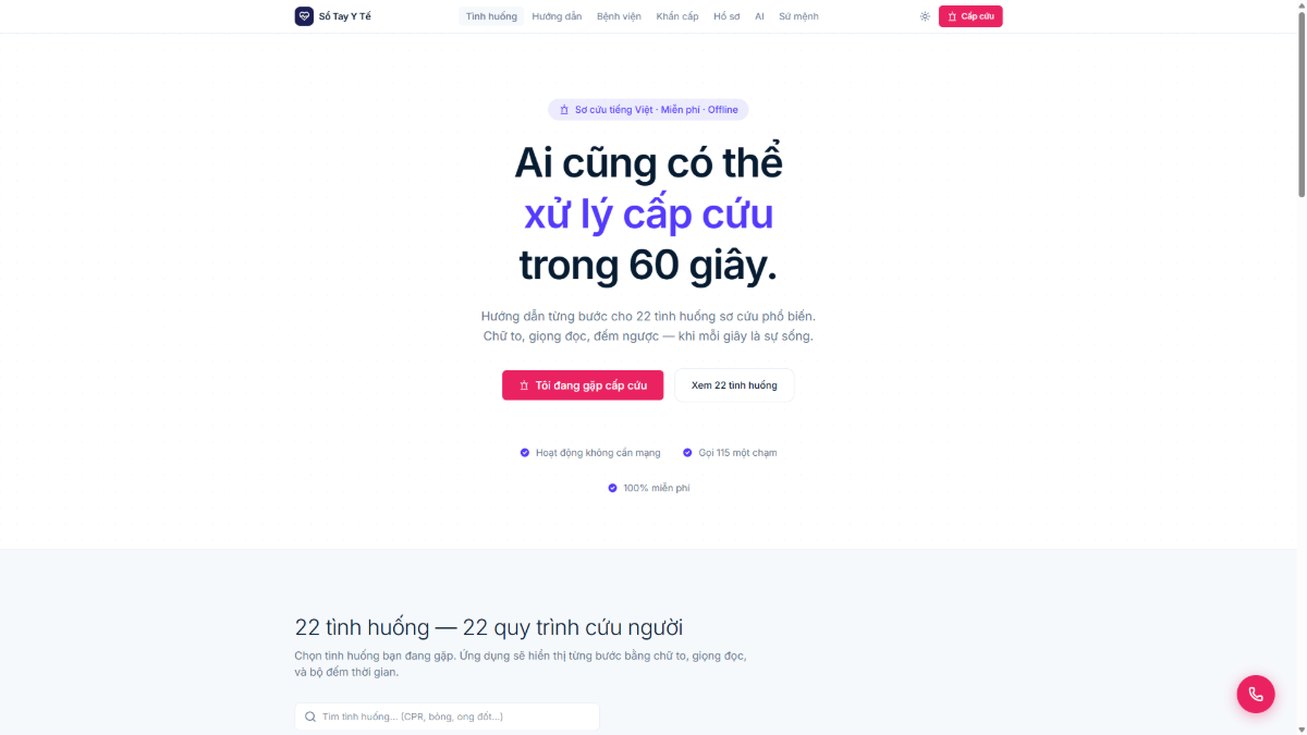 Sổ Tay Y Tế Khẩn Cấp screenshot