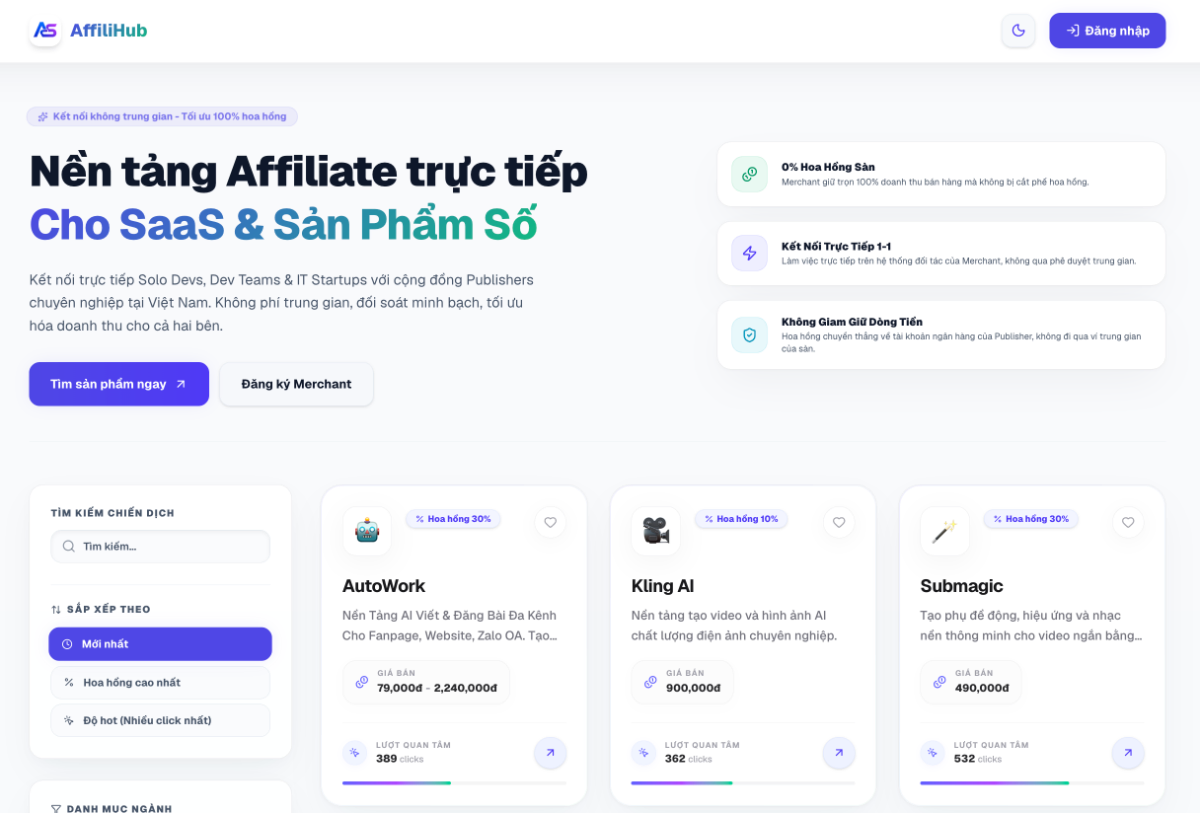 AffiliHub screenshot