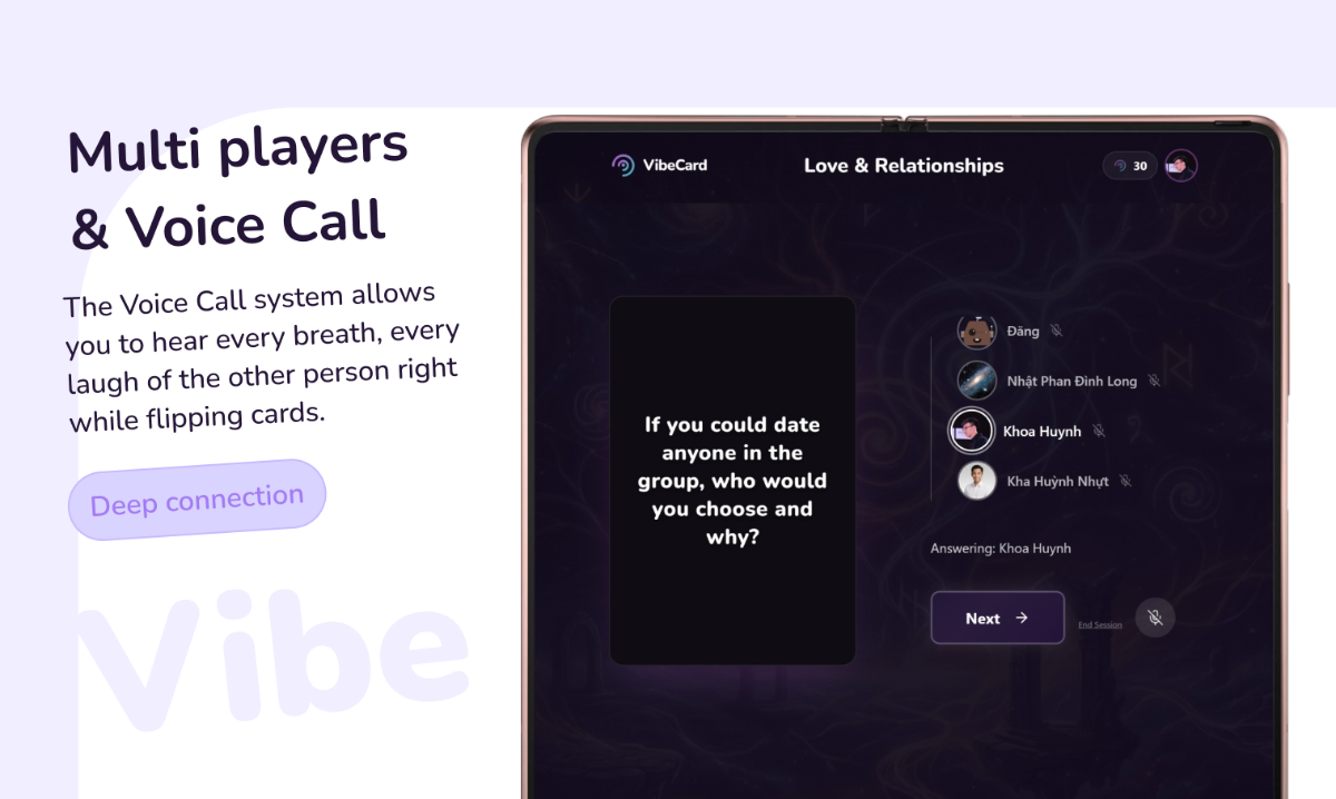 Vibe Card Game screenshot