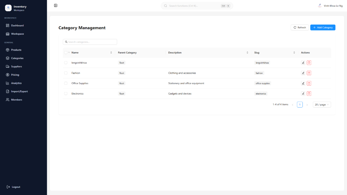 Inventory Management System screenshot