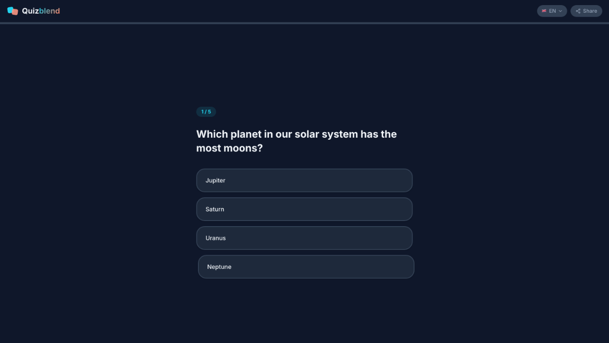 Quizblend screenshot