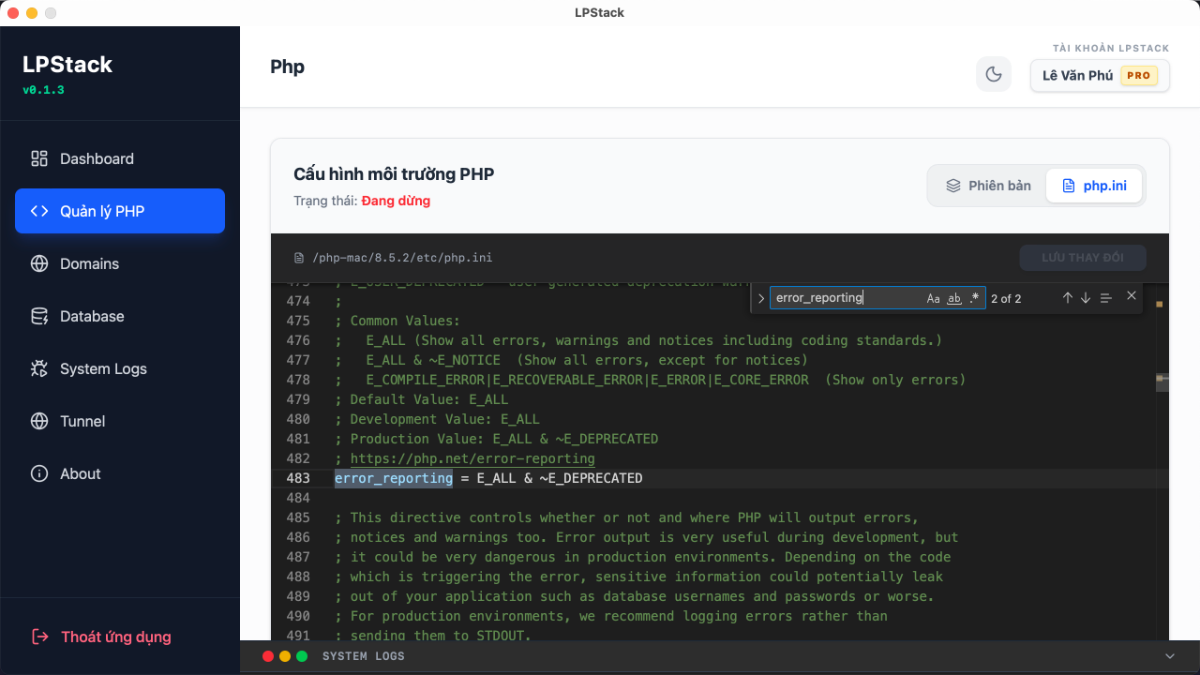 LPStack screenshot