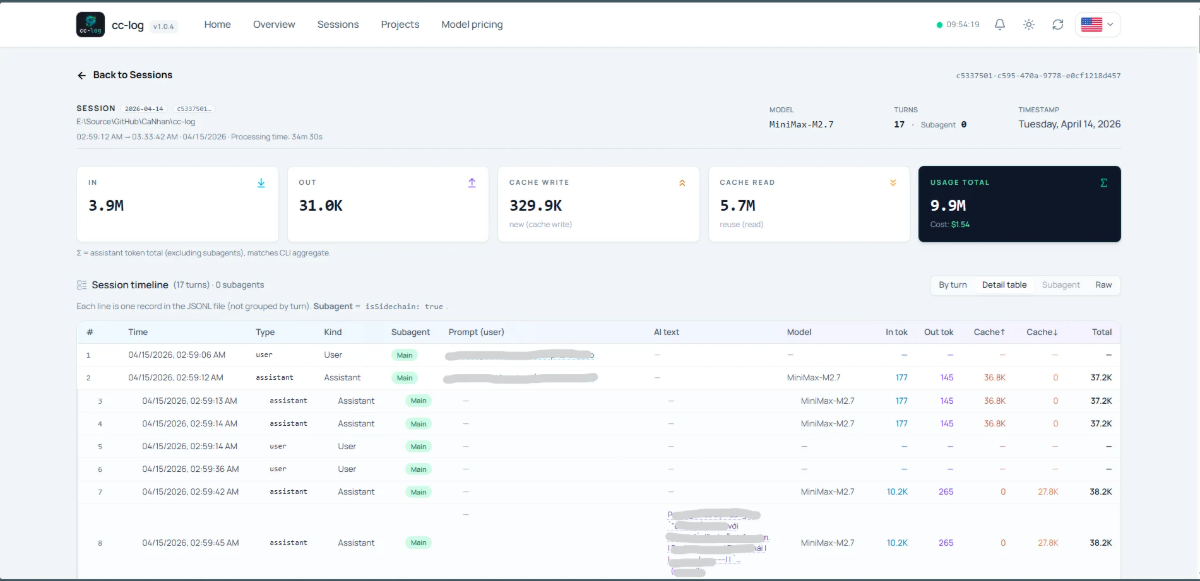 CCLog-Cli screenshot