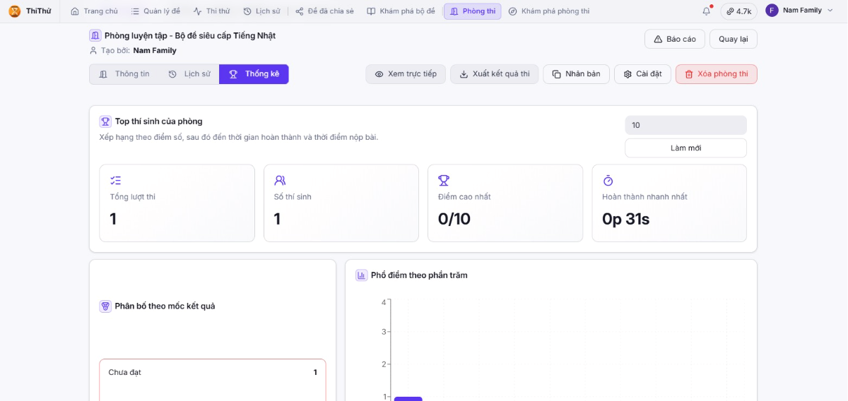 Thi Thử Web screenshot
