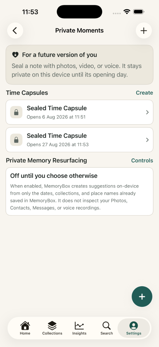 MemoryBox screenshot