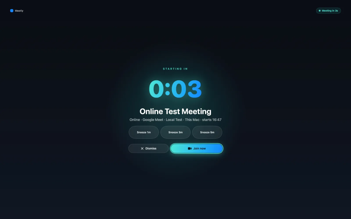 Meetly screenshot