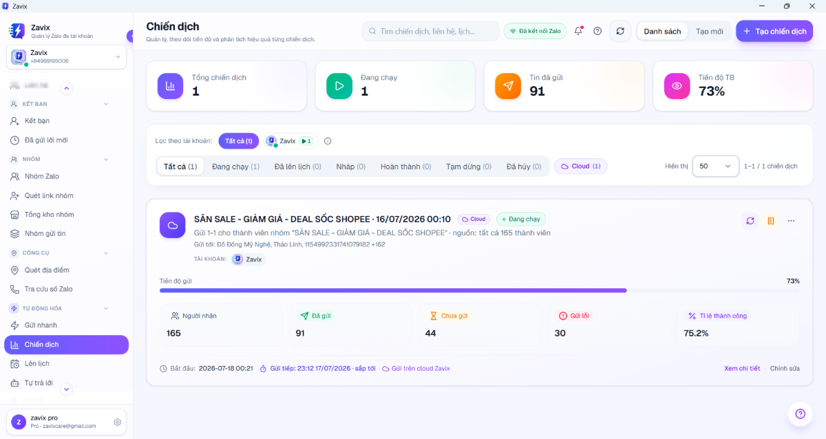 Zavix screenshot