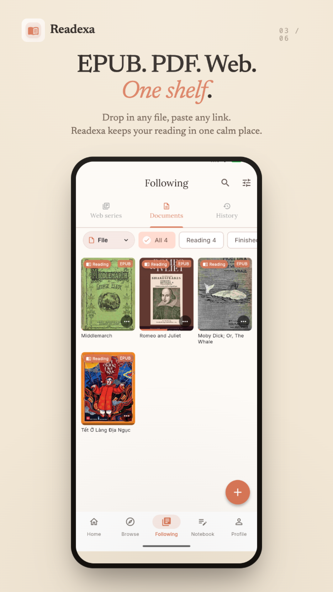 Readexa screenshot
