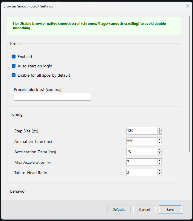 Smooth Scroll screenshot