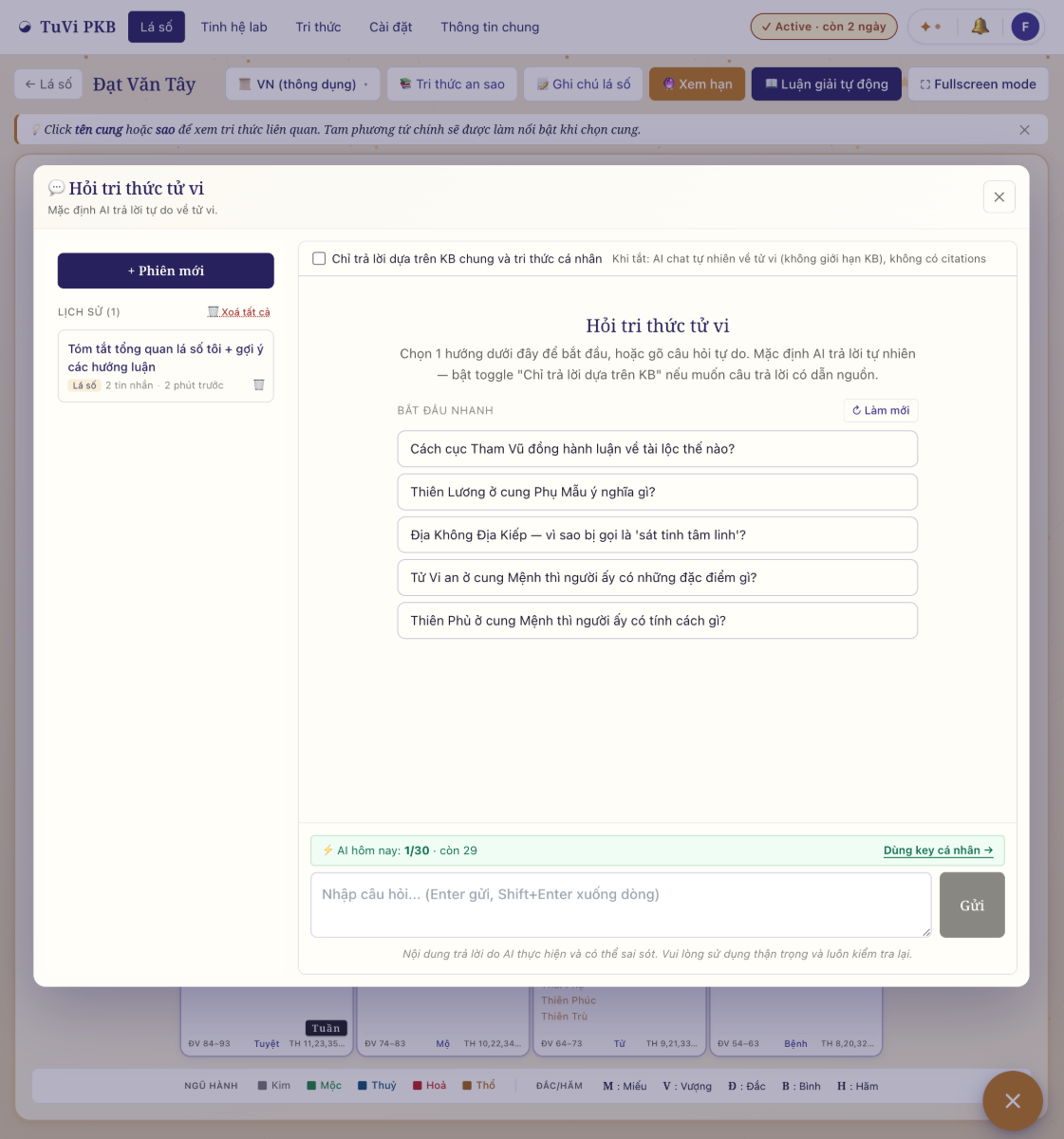 Tử Vi PKB screenshot