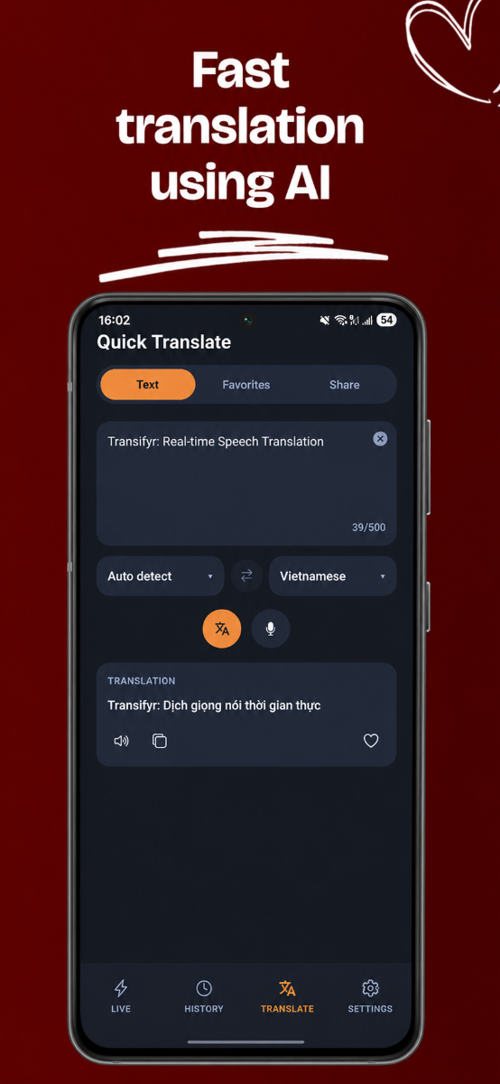 Transifyr Mobile: Dịch thời gian thực screenshot