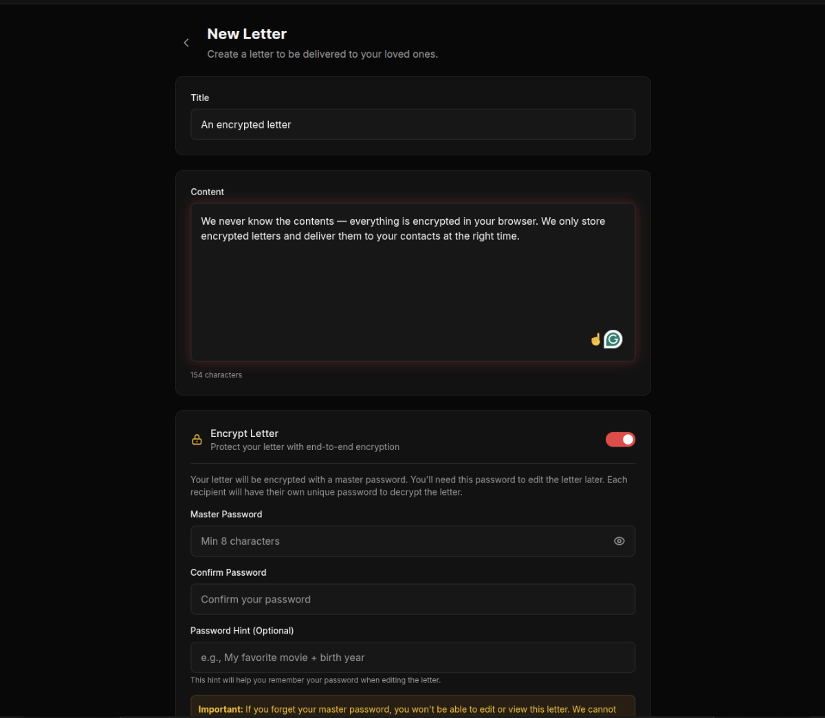 HeartbeatLetter screenshot