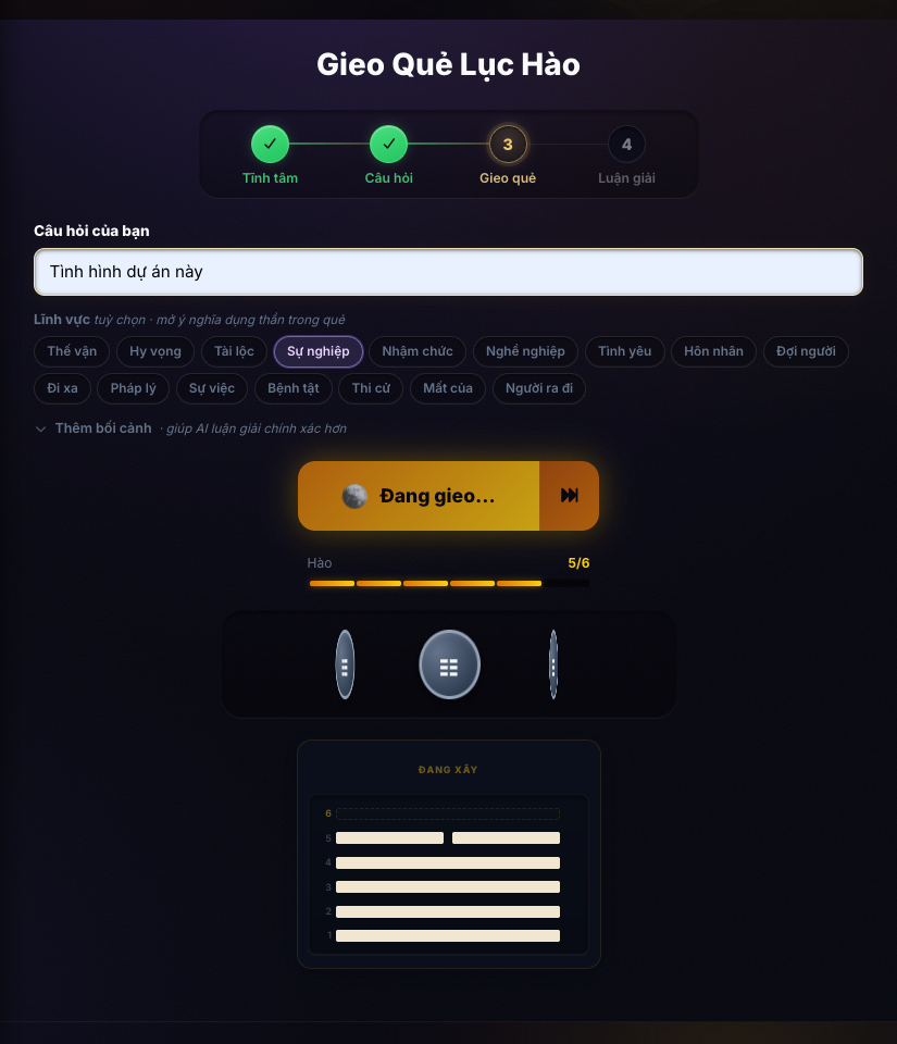 Gieo Quẻ Kinh Dịch Online screenshot