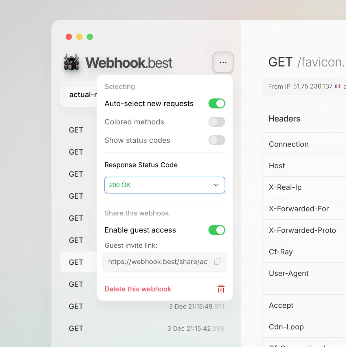 Online Webhook Tester screenshot