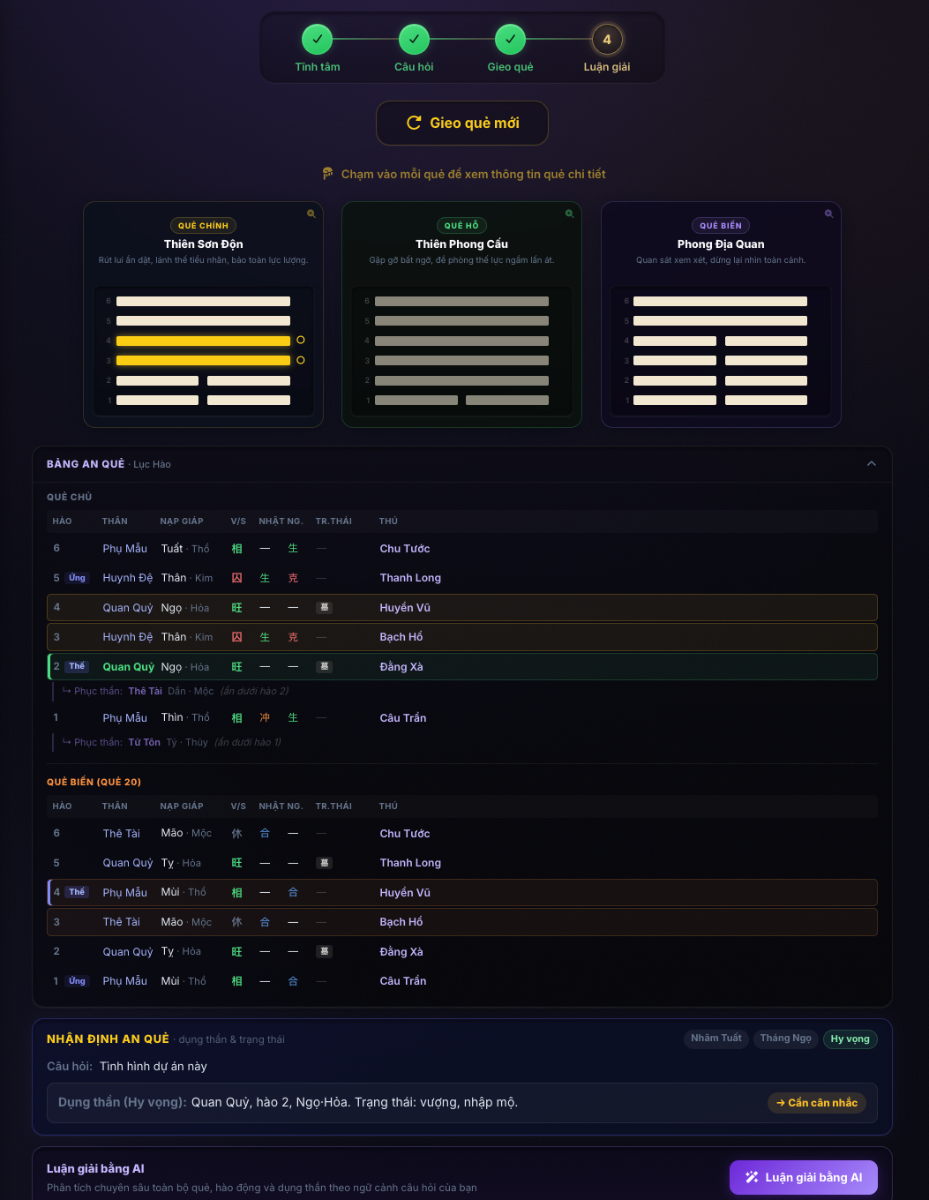Gieo Quẻ Kinh Dịch Online screenshot