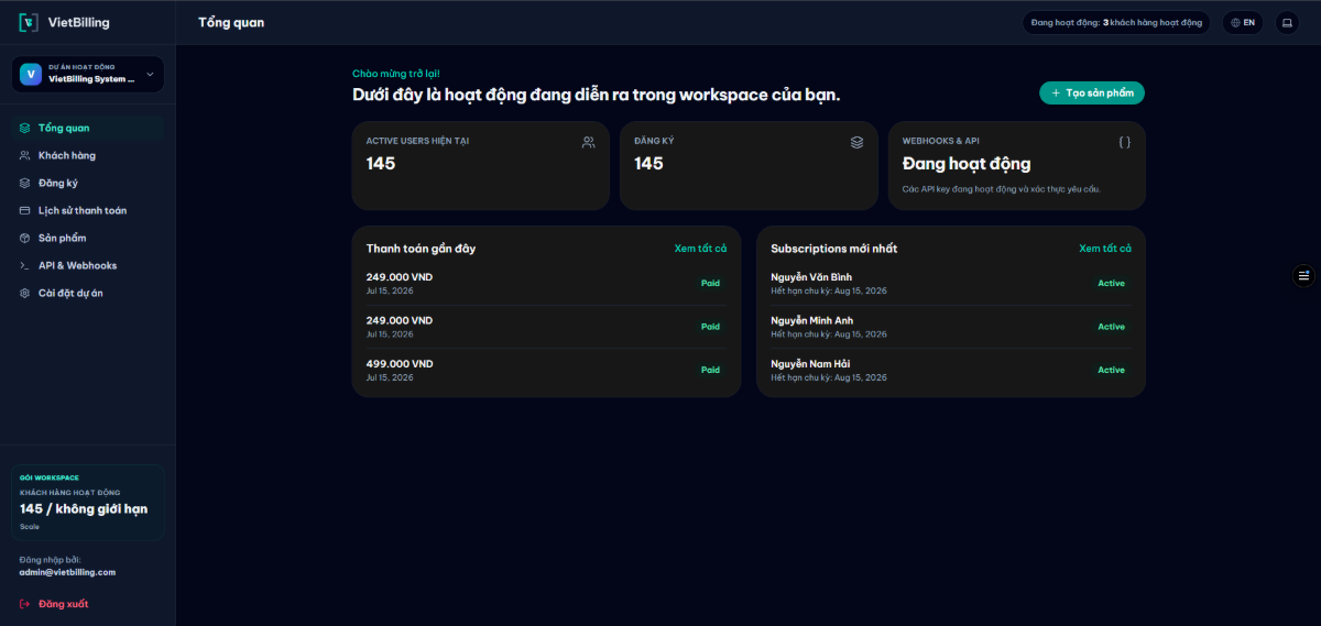 VietBilling screenshot